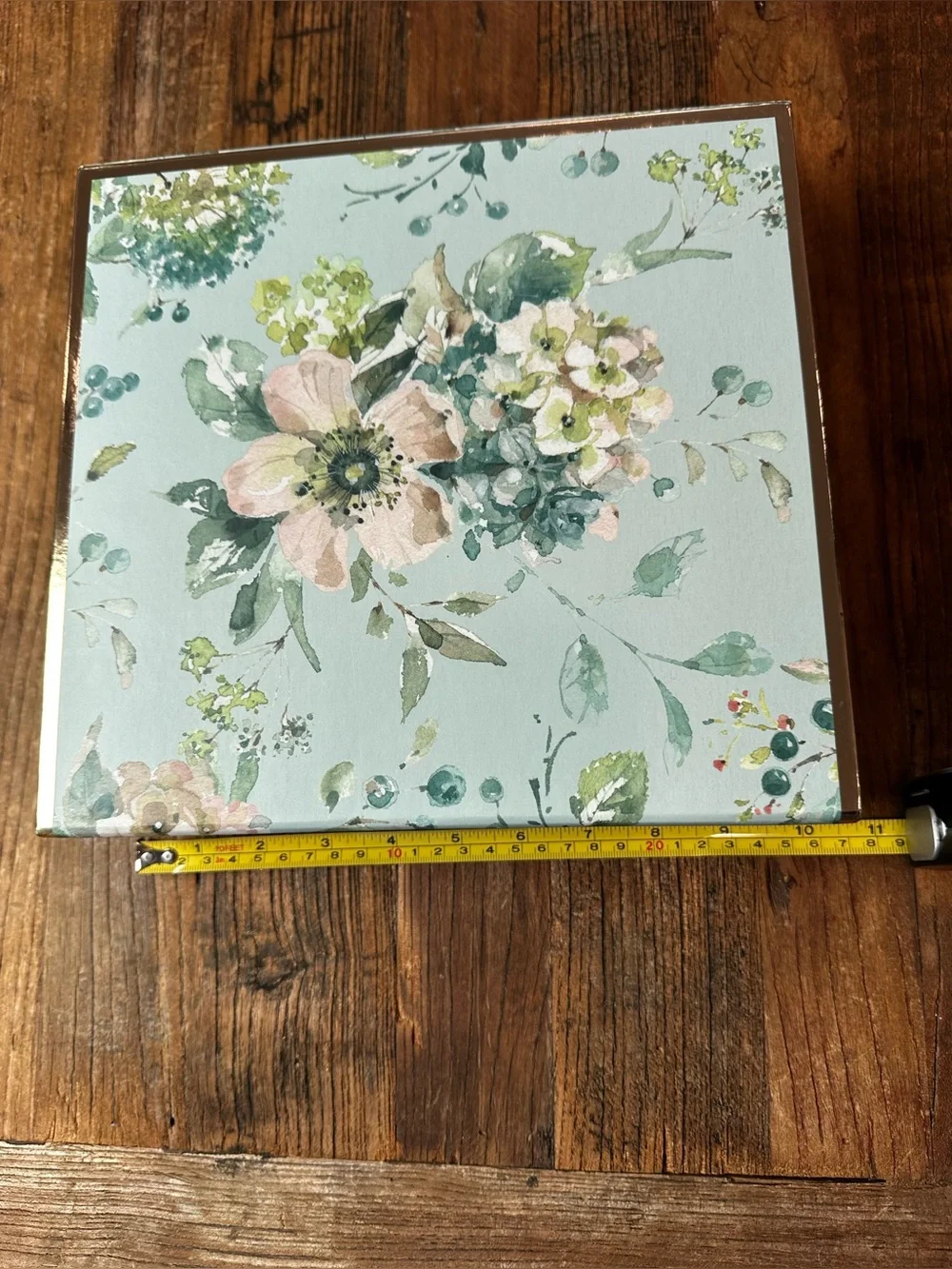 Floral Art in Teal and Pink - empty box